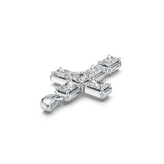 Sterling Silver Semi Mount Pendant Setting Emerald OCT 6X4mm DHJ