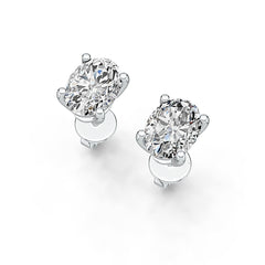 Sterling Silver Semi Mount Earrings Setting Oval OV 8X6mm DHJ