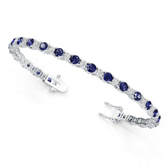 Sterling Silver Semi Mount Bracelet Setting Round RD 4x4mm DHJ