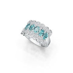 Sterling Silver Semi Mount Ring Setting Oval OV 6X4mm DHJ