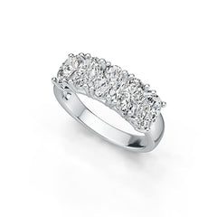 Sterling Silver Semi Mount Ring Setting Oval OV 6X4mm 5-Stone Ring DHJ