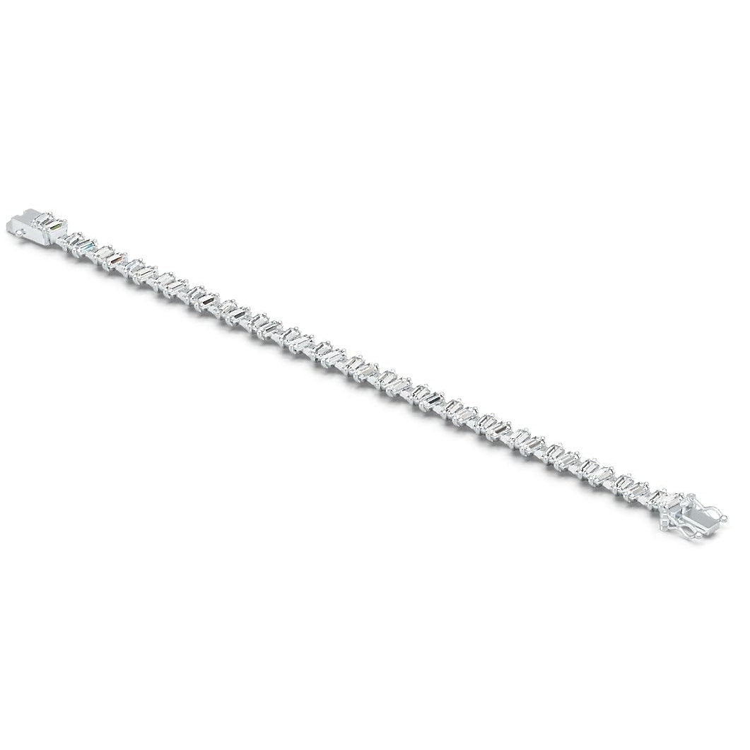 Sterling Silver Semi Mount Bracelet Setting Baguette BG 5x3mm DHJ
