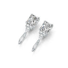 Sterling Silver Semi Mount Earrings Setting Emerald OCT 10X8mm DHJ