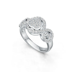 Sterling Silver Semi Mount Ring Setting Round RD 1.25mm DHJ