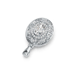 Sterling Silver Semi Mount Pendant Setting Oval OV 8X6mm DHJ