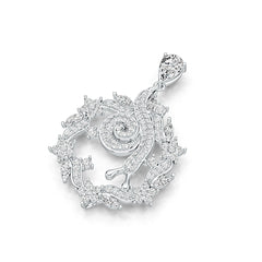 Sterling Silver Semi Mount Pendant Setting Pear PE 9X6mm MQ 5X3mm DHJ