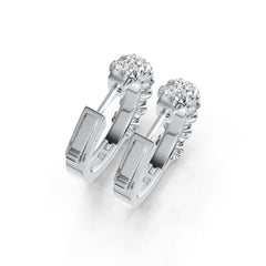 Sterling Silver Semi Mount Earrings Setting Round RD 4x4mm DHJ