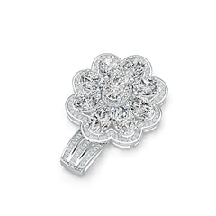 Sterling Silver Semi Mount Pendant Setting Oval OV 7X5mm with White Topaz DHJ