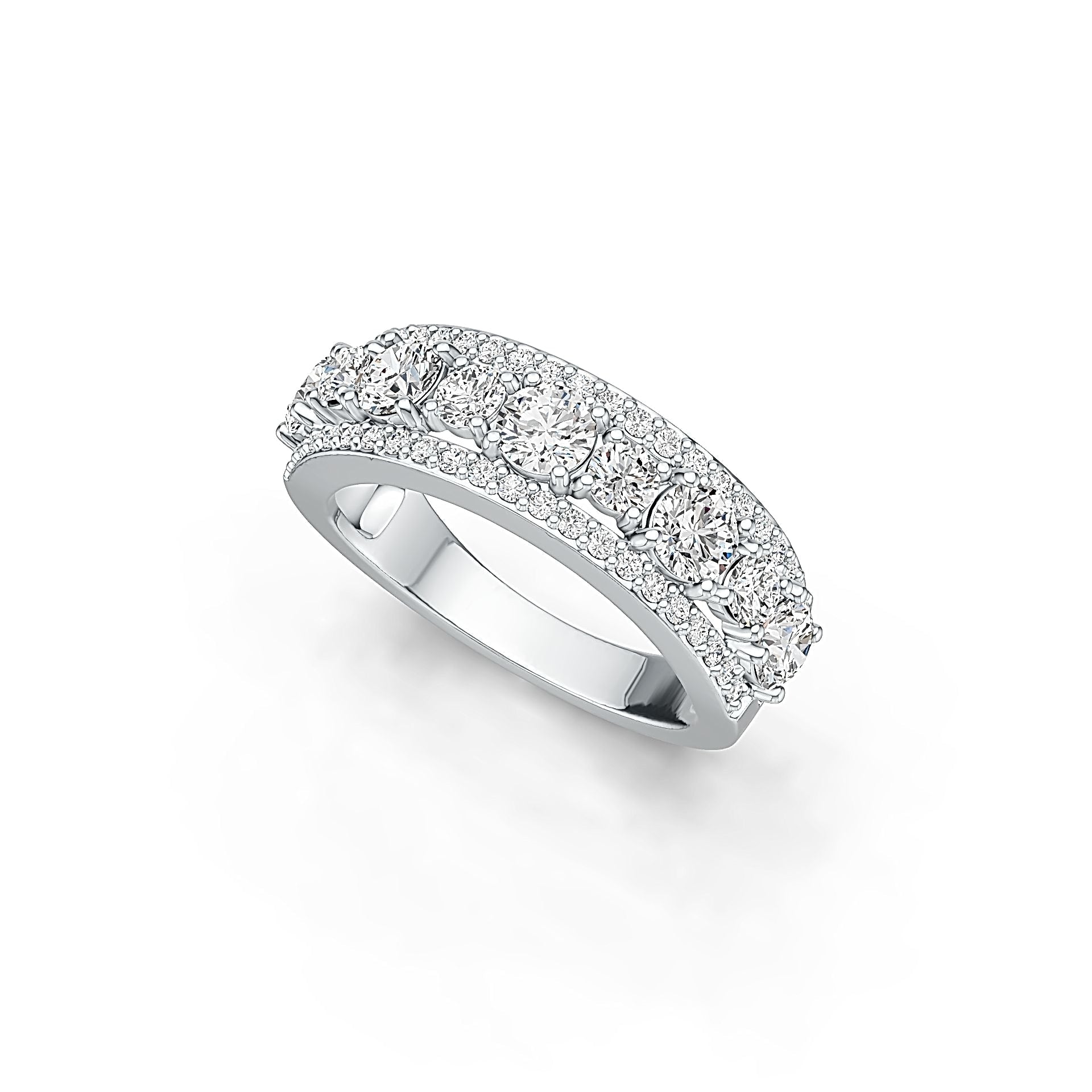 Sterling Silver Semi Mount Ring Setting Round RD 4x4mm White Topaz DHJ