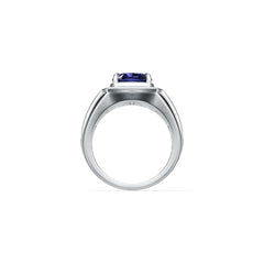 Men's Rings Sterling Silver Royal Blue Sapphire Ring Mounting Cushion CU 8X8mm