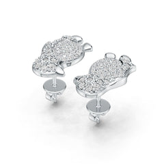 Sterling Silver Semi Mount Earrings Setting Round RD 1.5mm DHJ