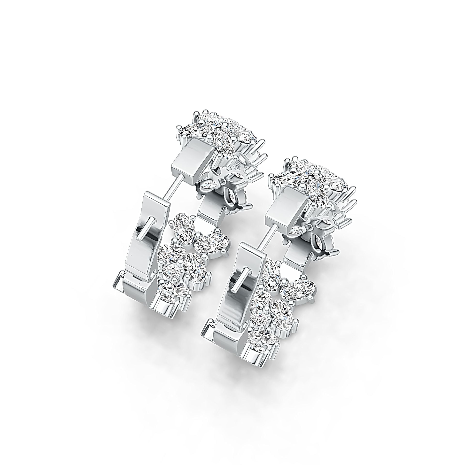 Sterling Silver Semi Mount Earrings Setting Oval OV 5X3mm - Syzjewelry