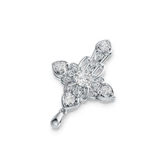 Sterling Silver Semi Mount Pendant Setting Round RD 6x6mm RD 4X4mm DHJ