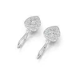 Sterling Silver Semi Mount Earrings Setting Heart HT 5.5X5.5mm DHJ