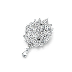 Sterling Silver Semi Mount Pendant Setting Pear PE 7X5mm DHJ