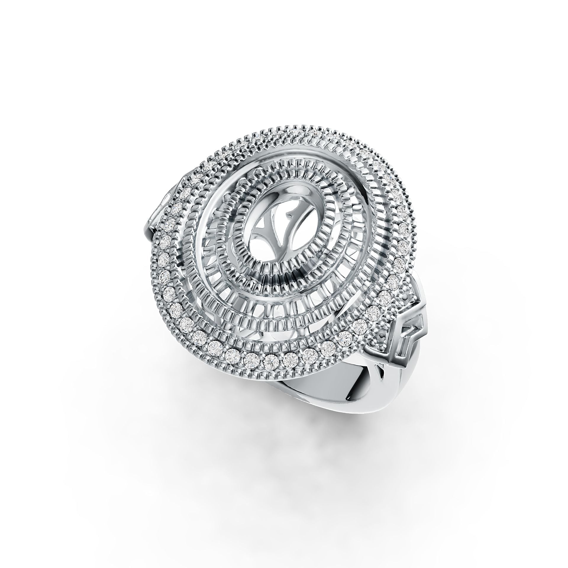 Sterling Silver Semi Mount Ring Setting Oval OV 7X5mm DHJ