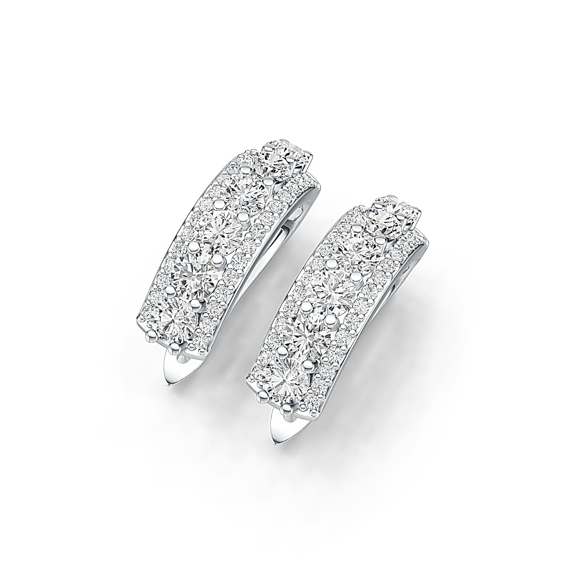 Sterling Silver Semi Mount Earrings Setting Round RD 4x4mm DHJ