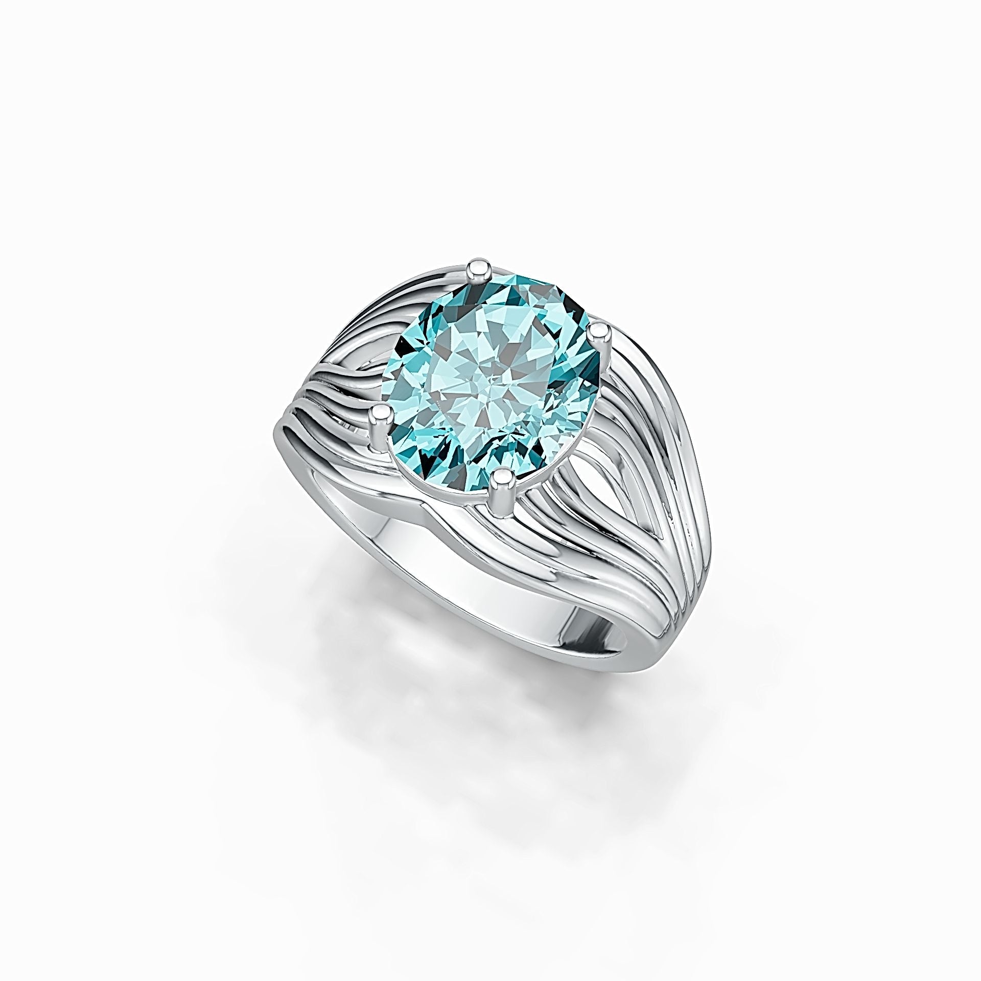 Sterling Silver Semi Mount Ring Setting Oval OV 11.6x9.5mm DHJ