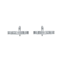 Sterling Silver Teardrop Dangle Earrings Milgrain Art Deco