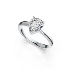 Sterling Silver Semi Mount Ring Setting Pear PE 10X8mm Solitaire DHJ