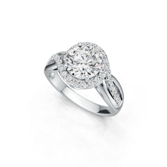 Sterling Silver Semi Mount Ring Setting Round RD 8x8mm DHJ