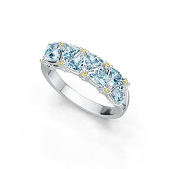 Sterling Silver Semi Mount Ring Setting Trillion TR 4X4mm DHJ