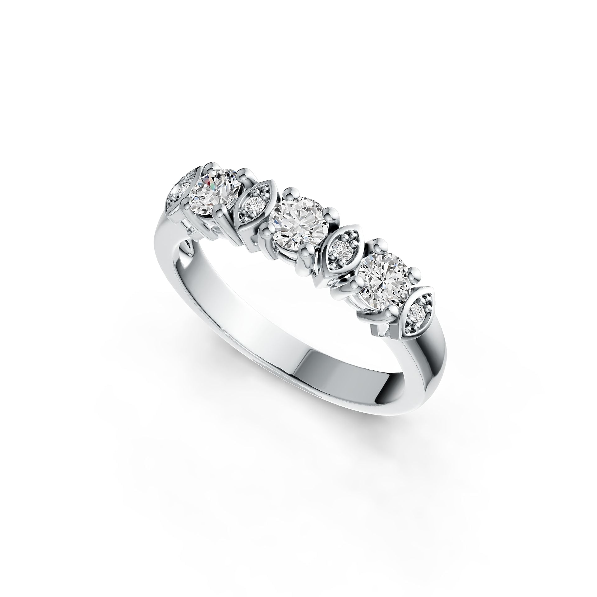 Sterling Silver Semi Mount Ring Setting Round RD 4x4mm DHJ