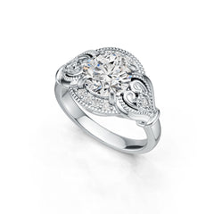 Sterling Silver Semi Mount Ring Setting Round RD 8x8mm DHJ