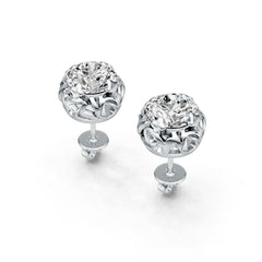 Sterling Silver Semi Mount Earrings Setting Round RD 6x6mm DHJ