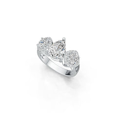 Sterling Silver Semi Mount Ring Setting Pear PE 10X8mm CU 5X5mm - Syzjewelry