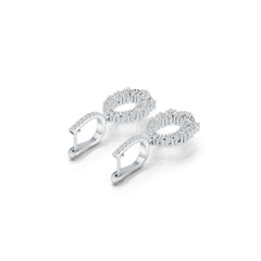 Sterling Silver Semi Mount Earrings Setting Round RD 4.0mm 3.5mm 3mm 2.5mm 2mm DHJ