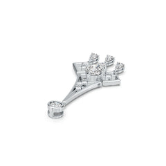 Sterling Silver Semi Mount Pendant Setting Round RD 9x9mm DHJ
