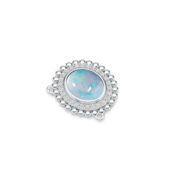 Sterling Silver Semi Mount Pendant Setting Oval OV 11X9mm Cabochon - Syzjewelry