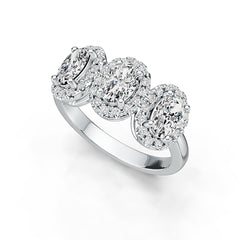 Sterling Silver Semi Mount Ring Setting Oval OV 6X4mm with White Topaz Syzjewelry