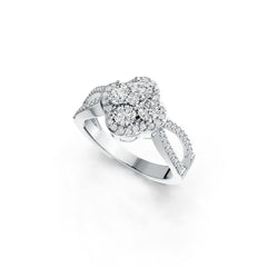 Sterling Silver Semi Mount Ring Setting Round RD 3.5mm DHJ