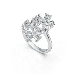 Sterling Silver Semi Mount Ring Setting Pear PE 5X3mm PE 4X2mm DHJ
