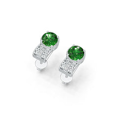 Sterling Silver Semi Mount Earrings Setting Round RD 6.5mm DHJ