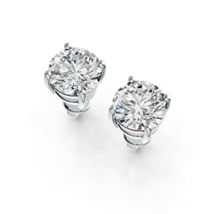 Sterling Silver Semi Mount Earrings Setting Round RD 8x8mm DHJ