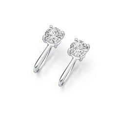 Sterling Silver Semi Mount Earrings Setting Round RD 6x6mm DHJ