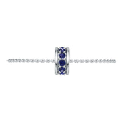 Sterling Silver Royal Blue Sapphire Pendant Round RD 1.5mm
