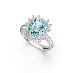 Sterling Silver Semi Mount Ring Setting Emerald OCT 9X7mm Syzjewelry