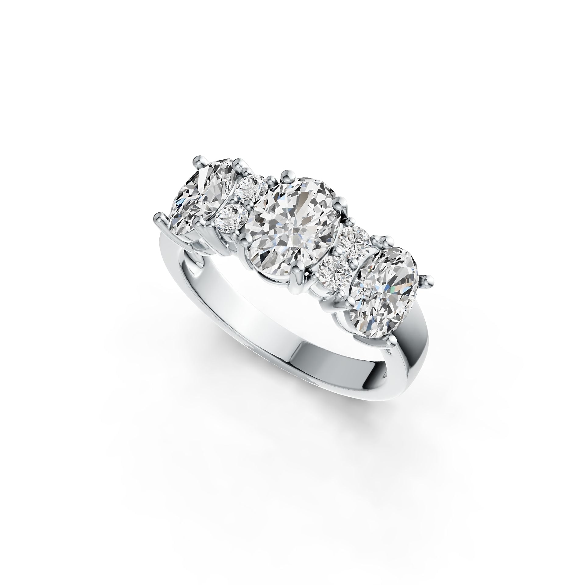 Sterling Silver Semi Mount Ring Setting Oval OV 8X6mm OV 7X5mm with White Topaz DHJ