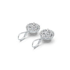 Sterling Silver Semi Mount Earrings Setting Round RD 8X8mm MQ 6X3mm DHJ