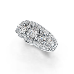 Sterling Silver Semi Mount Ring Setting Oval OV 7X5mm OV 6X4mm OV 4X3mm Tiara Theme DHJ