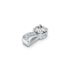 Sterling Silver Semi Mount Pendant Setting Round RD 7x7mm DHJ
