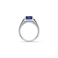 Men's Rings Sterling Silver Moissanite Ring MountingSetting Asscher  SQ 10x10mm