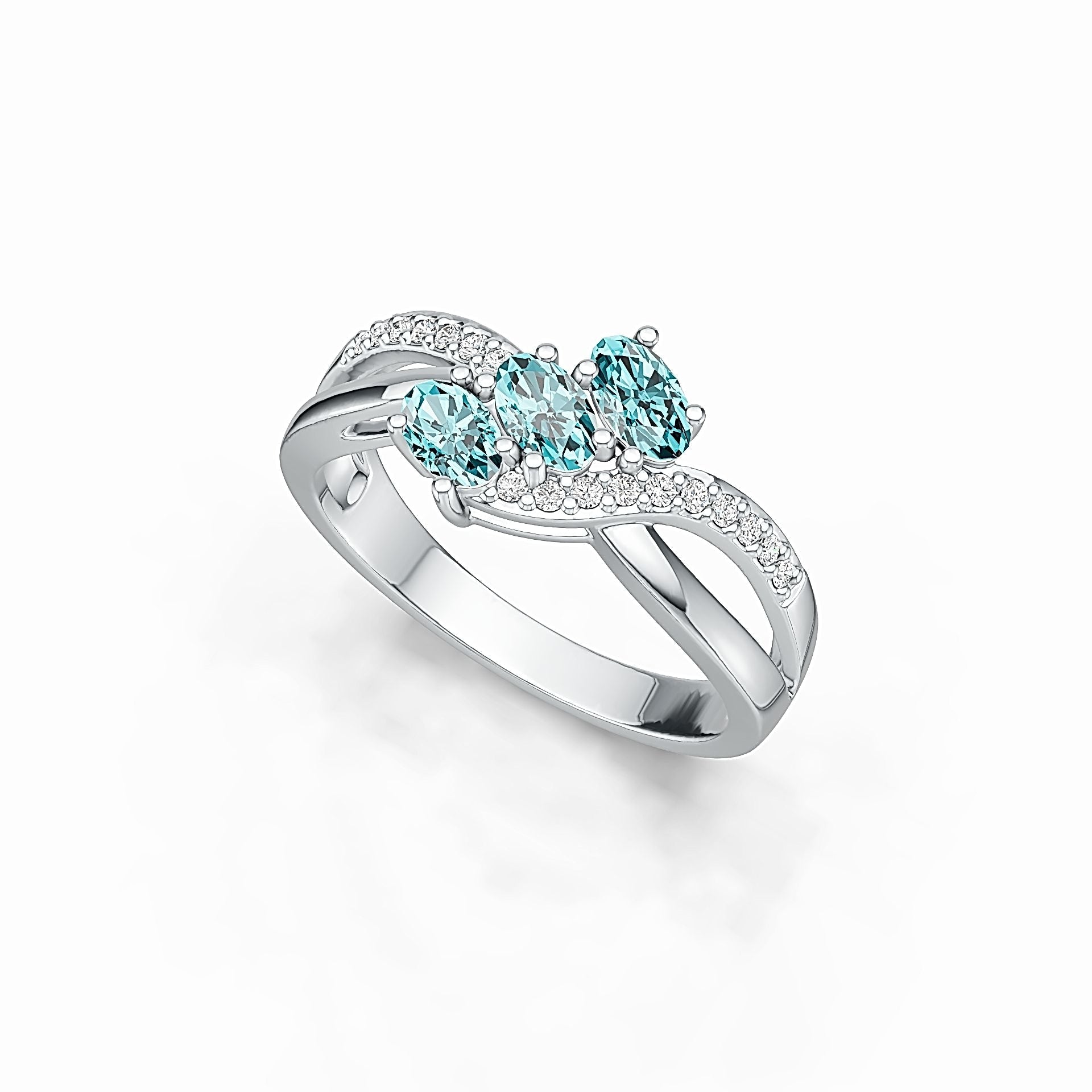 Sterling Silver Semi Mount Ring Setting Oval OV 5x3mm DHJ