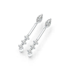 Sterling Silver Semi Mount Earrings Setting Marquise MQ 10X5mm RD 3.5x3.5mm DHJ