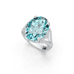 Sterling Silver Semi Mount Ring Setting Oval OV 16X12mm DHJ
