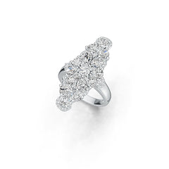 Sterling Silver Semi Mount Ring Setting Pear PE 6X4mm RD 4.5x4.5mm DHJ